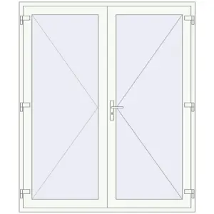 Купити Внутрішні двері 1800x2150 мм Altest RAL 9016 Traffic white з двох сторін
