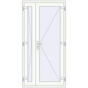 Купити Внутрішні двері 1030x2050 мм REHAU Т94/60 Білий (RAL 9016) з двох сторін