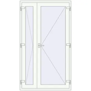 Купити Внутрішні двері 1200x2100 мм REHAU Т94/60 Білий (RAL 9016) з двох сторін