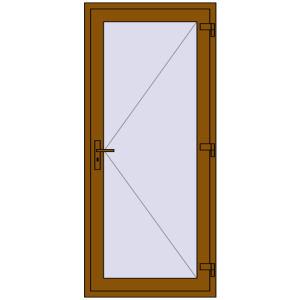 Купити Внутрішні двері 860x2000 мм REHAU Z74/60 GOLDEN OAK з двох сторін