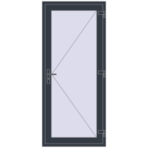 Купити Внутрішні двері 900x2100 мм REHAU Z74/60 ANTHRACITE_GREY_STRUKTURAL з двох сторін