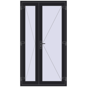 Купити Внутрішні двері 1200x2200 мм REHAU Т94/60 BLACK_ULTI-MATT з двох сторін