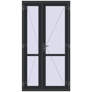 Купити Внутрішні двері 1200x2250 мм Altest RAL 9017 Traffic black з двох сторін