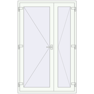 Купити Внутрішні двері 1300x2050 мм REHAU Т94/60 Білий (RAL 9016) з двох сторін