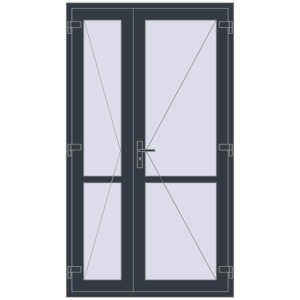 Купити Внутрішні двері 1250x2200 мм REHAU Т94/60 ANTHRACITE_GREY_STRUKTURAL з двох сторін
