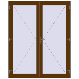 Купити Внутрішні двері 1800x2250 мм REHAU Т94/60 WALNUT з двох сторін