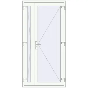 Купити Внутрішні двері 1100x2200 мм REHAU Т94/60 Білий (RAL 9016) з двох сторін