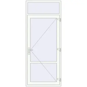 Купити Внутрішні двері 1030x2500 мм REHAU Т94/60 Білий (RAL 9016) з двох сторін