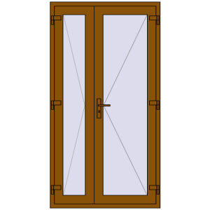 Купити Внутрішні двері 1120x2100 мм REHAU Т94/60 GOLDEN OAK з двох сторін