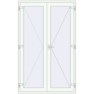 Купити Внутрішні двері 1400x2250 мм REHAU Т94/60 Білий (RAL 9016) з двох сторін