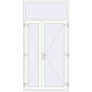 Купити Внутрішні двері 1300x2600 мм REHAU Т94/60 Білий (RAL 9016) з двох сторін