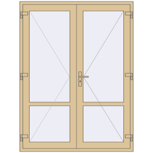 Купити Внутрішні двері 1550x2050 мм Altest RAL 1014 Ivory з двох сторін