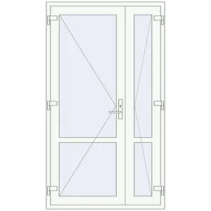 Купити Внутрішні двері 1200x2100 мм REHAU Т94/60 Білий (RAL 9016) з двох сторін