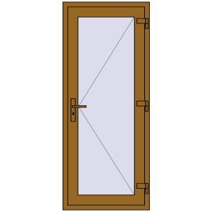 Купити Внутрішні двері 750x1800 мм REHAU Z74/60 LIGHT_OAK з двох сторін