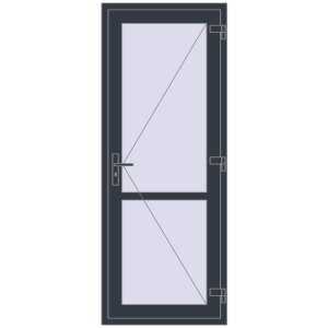 Купити Внутрішні двері 800x2050 мм REHAU Т94/60 ANTHRACITE_GREY_STRUKTURAL з двох сторін