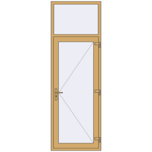 Купити Внутрішні двері 870x2600 мм Altest RAL 1002 Sand yellow з двох сторін