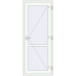 Купити Внутрішні двері 790x2035 мм REHAU Т94/60 Білий (RAL 9016) з двох сторін
