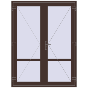 Купити Внутрішні двері 1550x2050 мм Altest RAL 8017 Chocolate brown з двох сторін