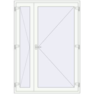 Купити Внутрішні двері 1500x2100 мм REHAU Z74/60 Білий (RAL 9016) з двох сторін