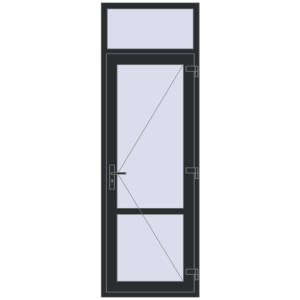 Купити Внутрішні двері 800x2400 мм Altest RAL 9017 Traffic black з двох сторін