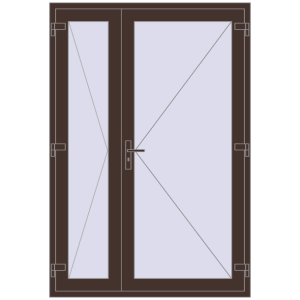 Купити Внутрішні двері 1400x2050 мм Altest RAL 8017 Chocolate brown з двох сторін