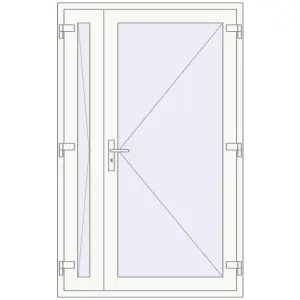 Купити Внутрішні двері 1200x1900 мм REHAU Т94/60 Білий (RAL 9016) з двох сторін