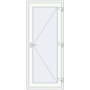 Купити Внутрішні двері 780x1870 мм REHAU Т94/60 Білий (RAL 9016) з двох сторін