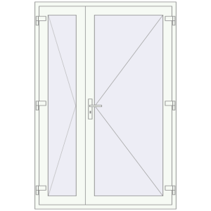 Купити Внутрішні двері 1400x2050 мм Altest RAL 1014 Ivory ззовні