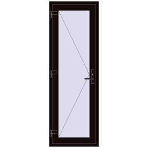 Купити Внутрішні двері 700x2050 мм REHAU Т94/60 BLACK_BROWN з двох сторін