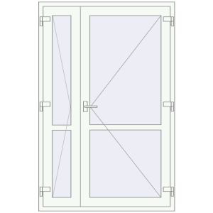 Купити Внутрішні двері 1304x2004 мм REHAU Т94/60 Білий (RAL 9016) з двох сторін