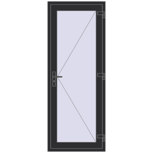 Купити Внутрішні двері 800x2080 мм REHAU Т94/60 ANTHRACITE_GREY_GLATT з двох сторін