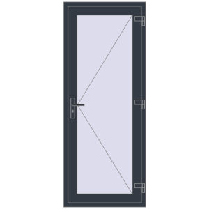 Купити Внутрішні двері 800x2002 мм REHAU Т94/60 ANTHRACITE_GREY_STRUKTURAL з двох сторін