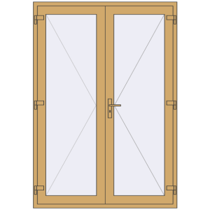 Купити Внутрішні двері 1500x2150 мм Altest RAL 1002 Sand yellow з двох сторін
