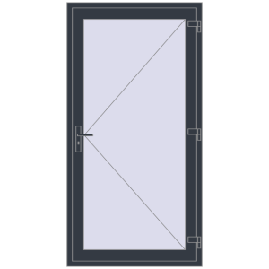 Купити Внутрішні двері 1050x2050 мм REHAU Т94/60 ANTHRACITE_GREY_STRUKTURAL з двох сторін