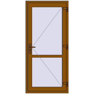 Купити Внутрішні двері 900x1950 мм REHAU Т94/60 GOLDEN OAK з двох сторін