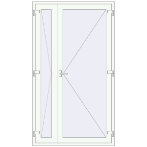 Купити Внутрішні двері 1300x2300 мм REHAU Т94/60 Білий (RAL 9016) з двох сторін