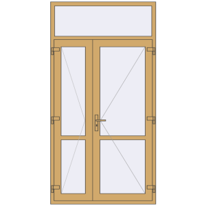 Купити Внутрішні двері 1300x2500 мм Altest RAL 1002 Sand yellow з двох сторін
