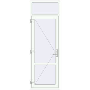Купити Внутрішні двері 830x2450 мм REHAU Т94/60 Білий (RAL 9016) з двох сторін