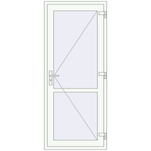 Купити Внутрішні двері 850x2050 мм REHAU Z74/60 Білий (RAL 9016) з двох сторін