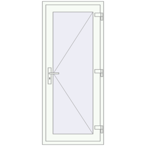Купити Внутрішні двері 800x1800 мм REHAU Т94/60 Білий (RAL 9016) з двох сторін