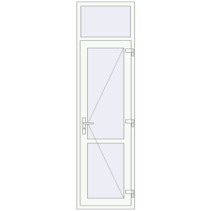 Купити Внутрішні двері 700x2500 мм Altest RAL 9016 Traffic white з двох сторін