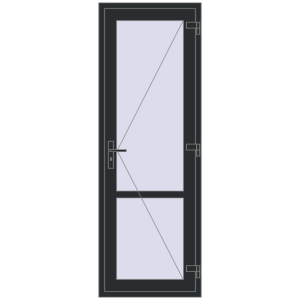 Купити Внутрішні двері 750x2150 мм Altest RAL 9017 Traffic black з двох сторін