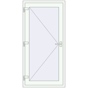 Купити Внутрішні двері 870x1780 мм REHAU Z74/60 Білий (RAL 9016) з двох сторін