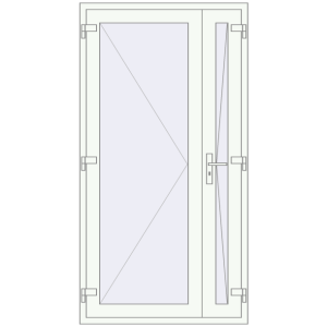 Купити Внутрішні двері 1100x2100 мм REHAU Т94/60 ANTHRACITE_GREY_STRUKTURAL ззовні