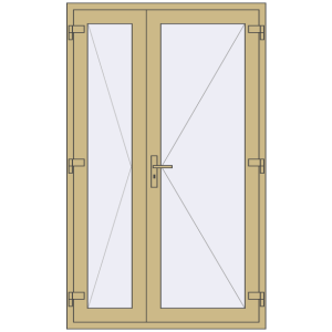 Купити Внутрішні двері 1250x2050 мм Altest RAL 1000 Green beige з двох сторін