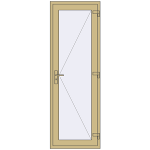 Алюмінієві двері 750x2200 мм Одностулкові (комплектація: За замовчуванням). Вид зсередини Купити Внутрішні двері 750x2200 мм Altest RAL 1000 Green beige з двох сторін