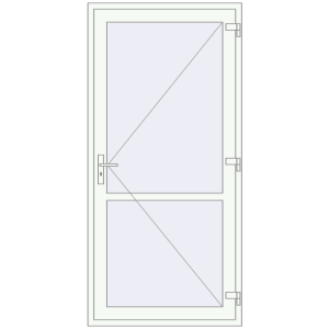Купити Внутрішні двері 1050x2200 мм REHAU Z74/60 Білий (RAL 9016) з двох сторін