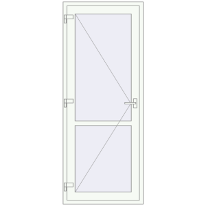 Купити Внутрішні двері 870x2190 мм REHAU Т94/60 Білий (RAL 9016) з двох сторін