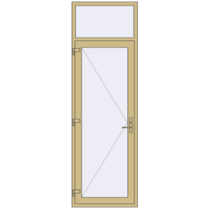 Купити Внутрішні двері 875x2725 мм Altest RAL 1000 Green beige з двох сторін