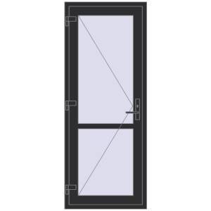 Купити Внутрішні двері 790x1990 мм REHAU Т94/60 ANTHRACITE_GREY_GLATT з двох сторін